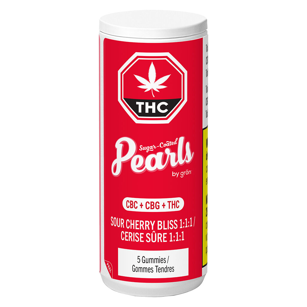 Pearls - Sour Cherry Bliss 1:1:1 CBC/CBG/THC - 5 Pack
