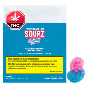 SOURZ by Spinach - Fully Blasted Blue Raspberry Watermelon Gummy - 1 Pack