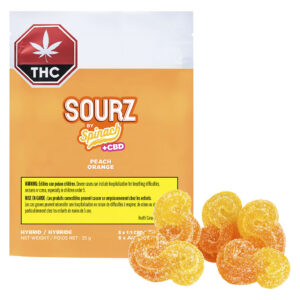 Spinach Sourz - Peach Orange 1:1 THC:CBD - 5 Pack