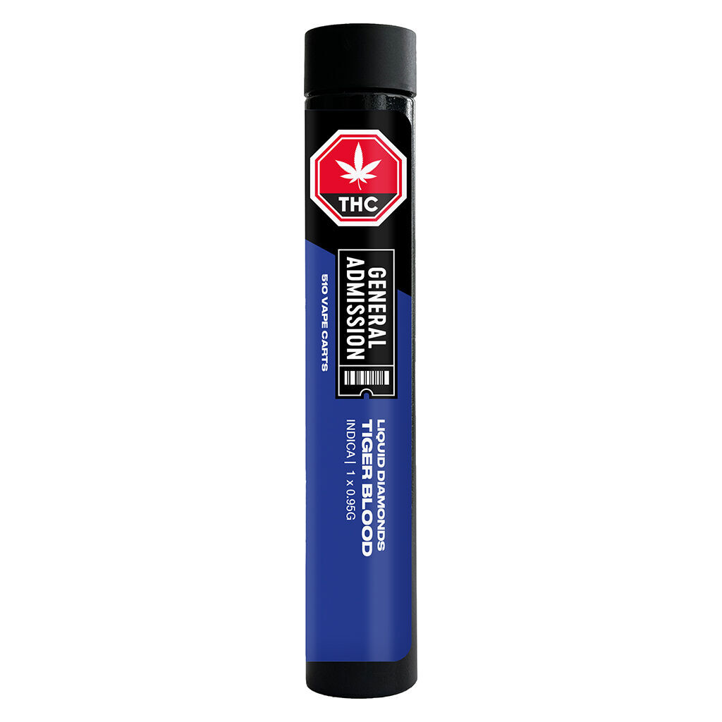 General Admission - Tiger Blood Liquid Diamond 510 Thread Vape Cartridge - 0.95g - Image 2
