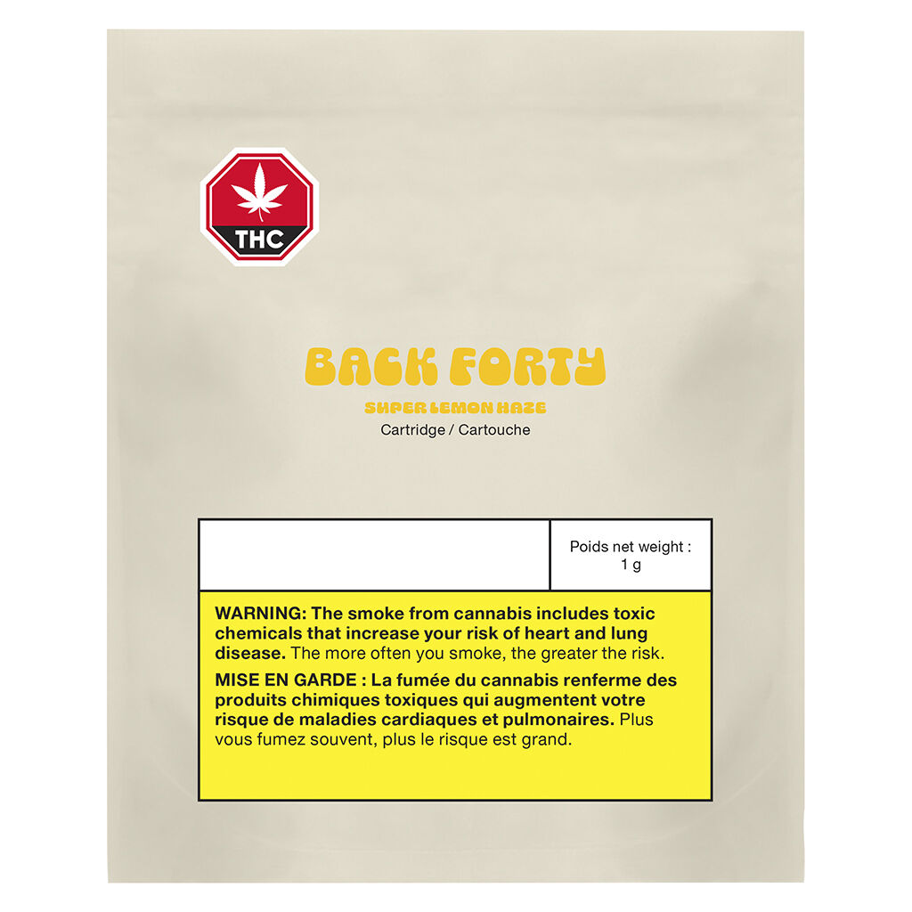 Back Forty - Super Lemon Haze 510 Thread Cartridge - 1g - Image 2