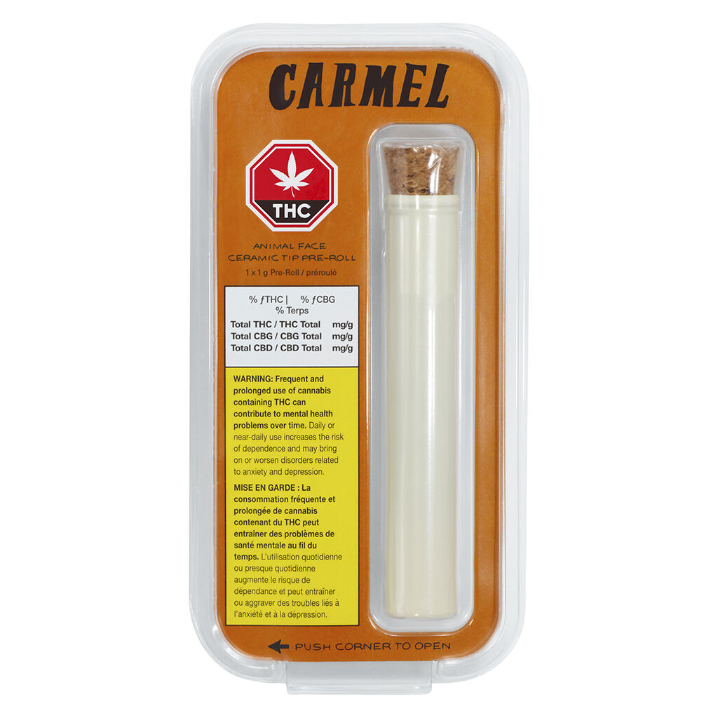 Carmel - Animal Face Ceramic Tip Pre-Roll - 1x1g - Image 2