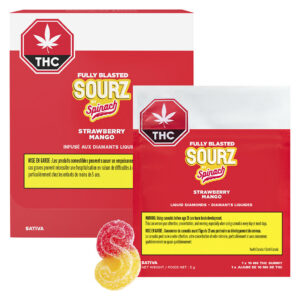 SOURZ by Spinach - Fully Blasted Strawberry Mango Gummies - 10 x 1 Pack