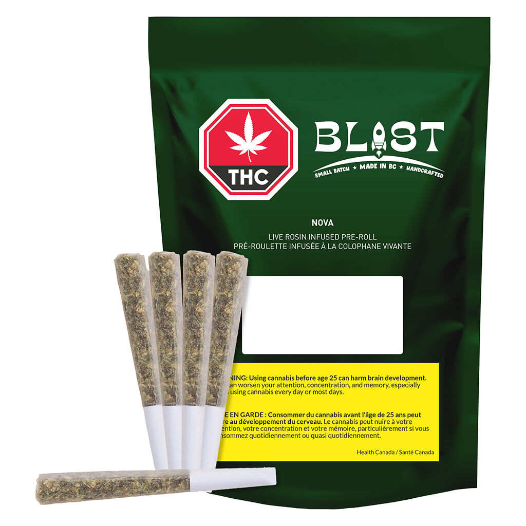 BLAST - Nova Live Rosin Infused Pre-Rolls - 5x0.5g