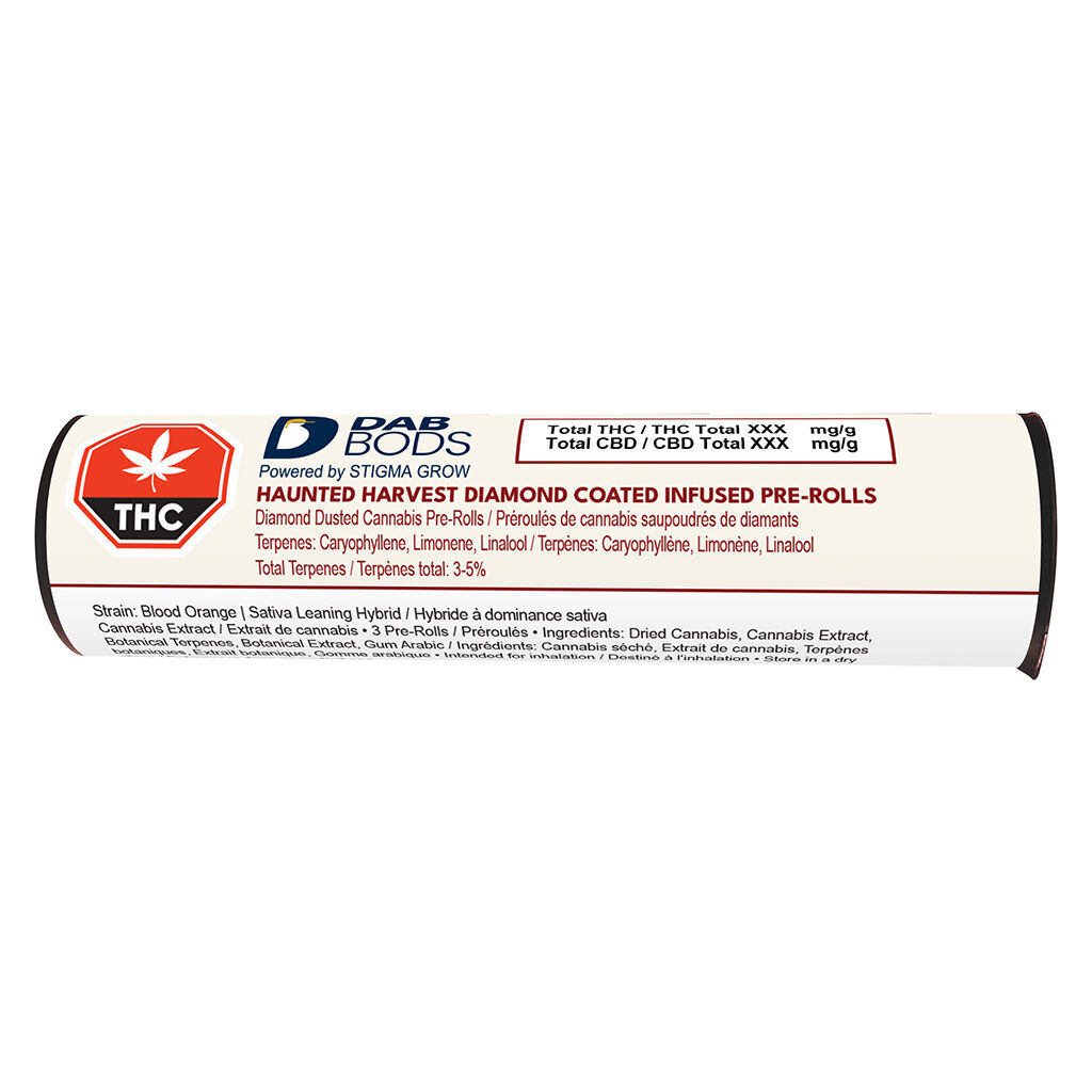 Dab Bods - Haunted Harvest Diamond Coated Infused Pre-Rolls - 3x0.6g - Image 2