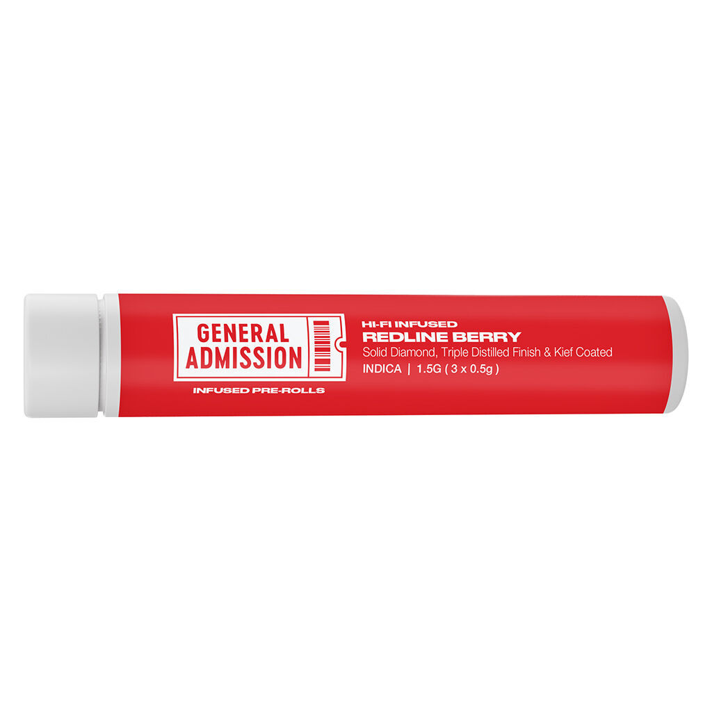 General Admission - Redline Berry Hi-Fi Infused Pre-Rolls - 3x0.5g - Image 2
